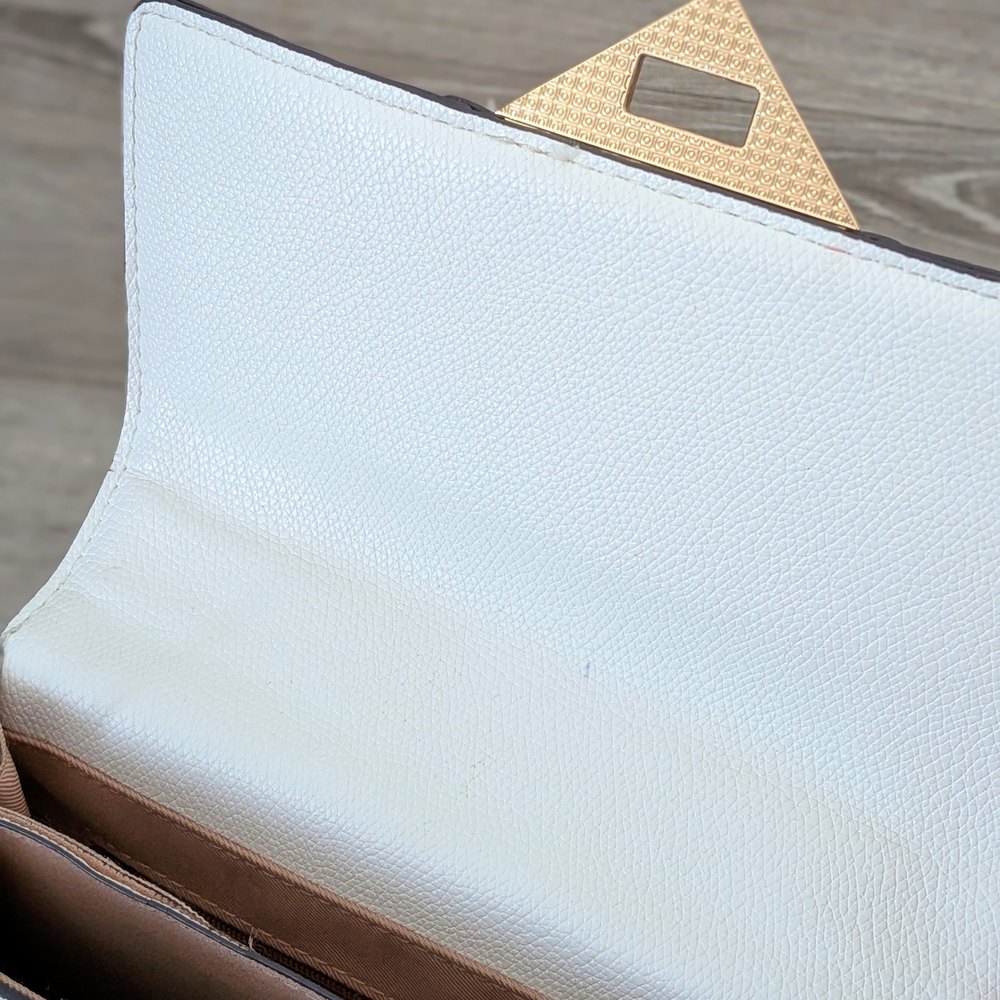 ALDO White and Tan Women's Top Handle Tote Bag - Picture 7 of 9